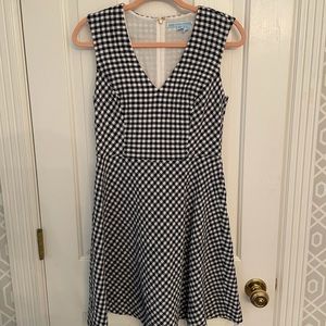 Draper James navy gingham dress